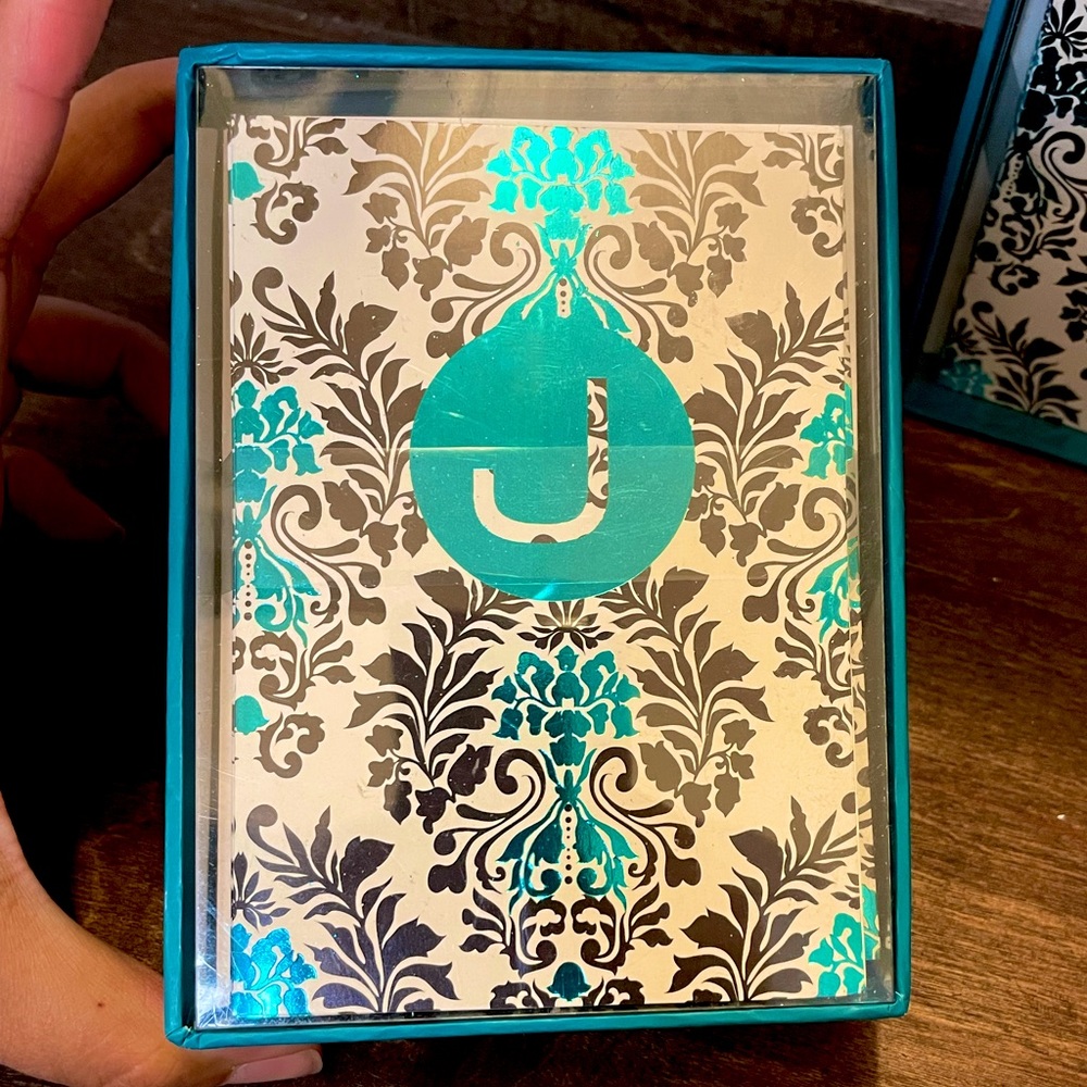 New blank cards with J on them and baby thank you cards! NIB